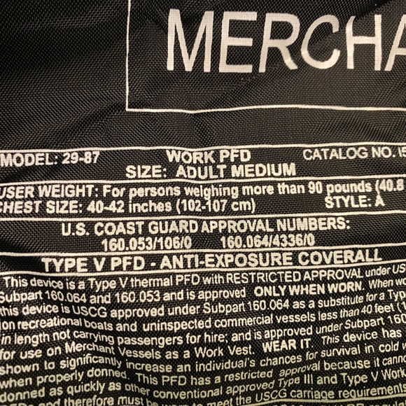 Stearns Challenger Anti-Exposure Suit PFD I580 - Picture 6 of 16